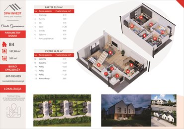 rzut dom na sprzedaż 108m2 dom Podolszyn Nowy, ul. Krokusowa/Cynamonowa
