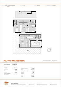 rzut dom na sprzedaż 124m2 dom Kraków, Wola Justowska, Wiosenna 6