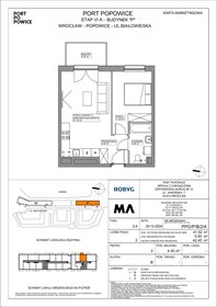 rzut mieszkanie na sprzedaż 42m2 mieszkanie Wrocław, Fabryczna, Białowieska 91a