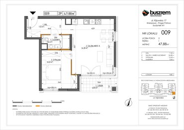 rzut mieszkanie na sprzedaż 48m2 mieszkanie Warszawa, Praga Północ, Kijowska 17