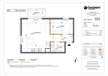 rzut mieszkanie na sprzedaż 47m2 mieszkanie Warszawa, Praga Północ, Kijowska 17