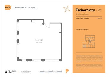 rzut mieszkanie na sprzedaż 83m2 mieszkanie Gdańsk, Morena, Piekarnicza 6