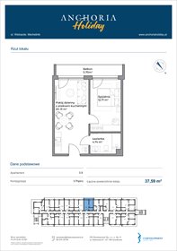 rzut mieszkanie na sprzedaż 38m2 mieszkanie Mechelinki, Wielopole 36-38