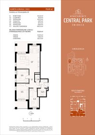 rzut mieszkanie na sprzedaż 77m2 mieszkanie Świdnica, Lipowa 14