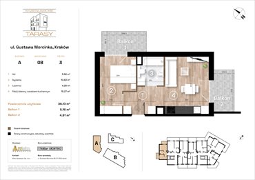 rzut mieszkanie na sprzedaż 36m2 mieszkanie Kraków, Wzgórza Krzesławickie, Gustawa Morcinka