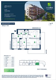 rzut mieszkanie na sprzedaż 65m2 mieszkanie Wrocław, Fabryczna, Łomnicka