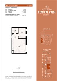 rzut mieszkanie na sprzedaż 44m2 mieszkanie Świdnica, Lipowa 14