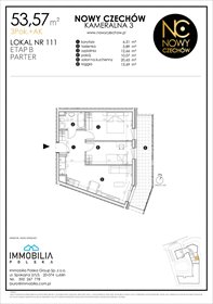 rzut mieszkanie na sprzedaż 54m2 mieszkanie Lublin, CZECHÓW, Kameralna 3