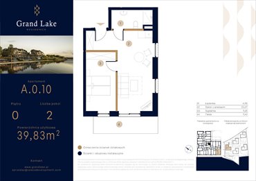 rzut mieszkanie na sprzedaż 40m2 mieszkanie Mikołajki, Kajki 124
