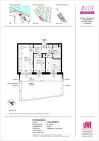 rzut mieszkanie na sprzedaż 49m2 mieszkanie Poznań, Rataje, ul. Klemensa Mikuły 1 i 3