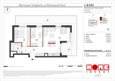 rzut mieszkanie na sprzedaż 59m2 mieszkanie Warszawa, Targówek, ul. Warszawski Świt
