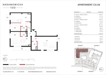 rzut mieszkanie na sprzedaż 116m2 mieszkanie Poznań, Winogrady, Naramowicka 100