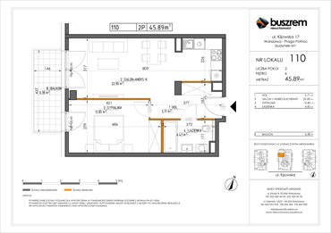 rzut mieszkanie na sprzedaż 46m2 mieszkanie Warszawa, Praga Północ, Kijowska 17