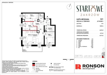 rzut mieszkanie na sprzedaż 67m2 mieszkanie Wrocław, Psie Pole, Zatorska, róg Sobieskiego