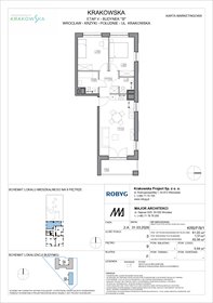 rzut mieszkanie na sprzedaż 61m2 mieszkanie Wrocław, Krzyki, Krakowska 112