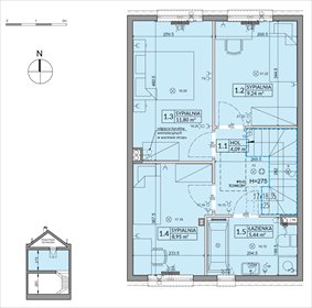 rzut dom na sprzedaż 85m2 dom Walendów, Brzozowa