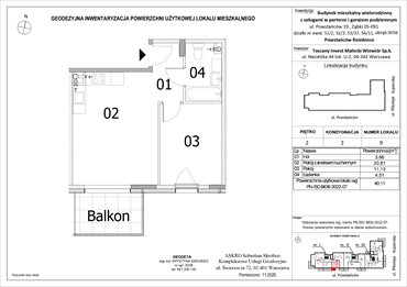 rzut mieszkanie na sprzedaż 40m2 mieszkanie Ząbki, Powstańców 19