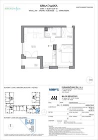 rzut mieszkanie na sprzedaż 49m2 mieszkanie Wrocław, Krzyki, Krakowska 112