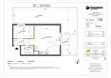 rzut mieszkanie na sprzedaż 46m2 mieszkanie Warszawa, Praga Północ, Kijowska 17