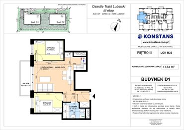 rzut mieszkanie na sprzedaż 42m2 mieszkanie Warszawa, Wawer, Trakt Lubelski 181 C i 181 D