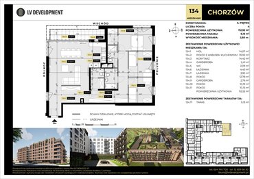 rzut mieszkanie na sprzedaż 113m2 mieszkanie Chorzów, 3 Maja 94'