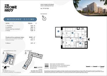 rzut mieszkanie na sprzedaż 36m2 mieszkanie Wrocław, Kleczków, ul. Czochralskiego/ Miłosza