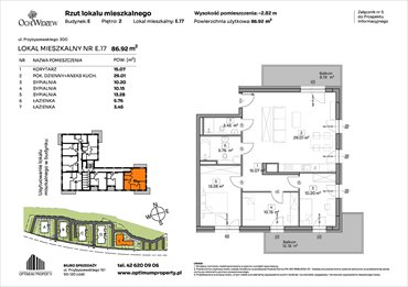 rzut mieszkanie na sprzedaż 87m2 mieszkanie Łódź, Widzew, Przybyszewskiego 292-300