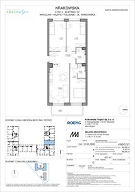 rzut mieszkanie na sprzedaż 85m2 mieszkanie Wrocław, Krzyki, Krakowska 112
