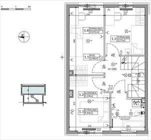 rzut dom na sprzedaż 74m2 dom Łódź, Mały Skręt