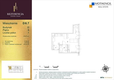 rzut mieszkanie na sprzedaż 25m2 mieszkanie Lublin, Śródmieście, Jasna i Wieniawska