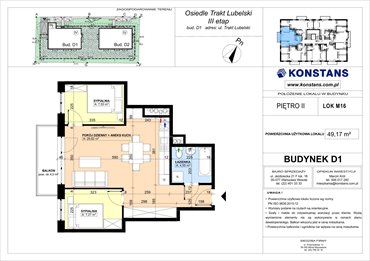 rzut mieszkanie na sprzedaż 49m2 mieszkanie Warszawa, Wawer, Trakt Lubelski 181 C i 181 D