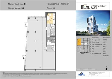 rzut lokal użytkowy na sprzedaż 161m2 lokal użytkowy Rzeszów, Przybyszówka, Dworzysko