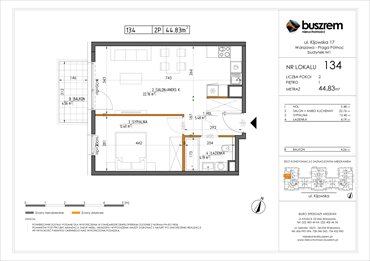 rzut mieszkanie na sprzedaż 45m2 mieszkanie Warszawa, Praga Północ, Kijowska 17