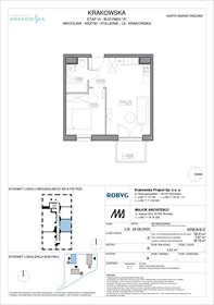 rzut mieszkanie na sprzedaż 39m2 mieszkanie Wrocław, Krzyki, Krakowska 112