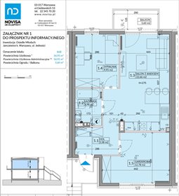 rzut mieszkanie na sprzedaż 55m2 mieszkanie Janczewice, Jedności
