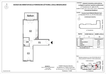 rzut mieszkanie na sprzedaż 49m2 mieszkanie Ząbki, Powstańców 19