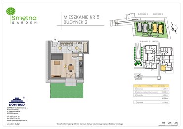 rzut mieszkanie na sprzedaż 30m2 mieszkanie Kraków, Bronowice Wielkie, Smętna 1