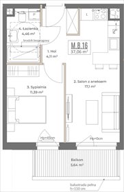 rzut mieszkanie na sprzedaż 37m2 mieszkanie Gdańsk, Osowa, Izydy