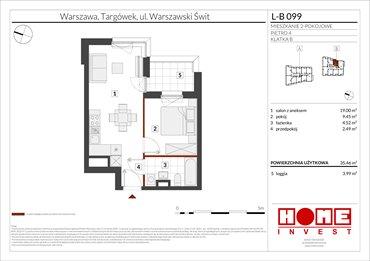 rzut mieszkanie na sprzedaż 35m2 mieszkanie Warszawa, Targówek, ul. Warszawski Świt