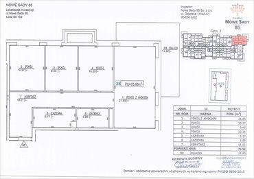 rzut mieszkanie na sprzedaż 76m2 mieszkanie Łódź, Polesie, Nowe Sady 85
