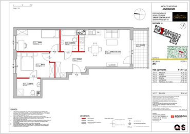 rzut mieszkanie na sprzedaż 62m2 mieszkanie Warszawa, Ursus, ul. Gierdziejewskiego 23