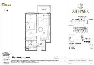 rzut mieszkanie na sprzedaż 40m2 mieszkanie Łódź, Polesie, Wołowa 4A