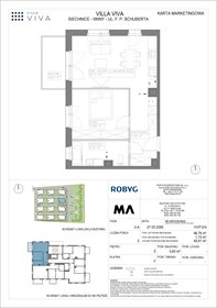 rzut mieszkanie na sprzedaż 49m2 mieszkanie Wrocław, Iwiny, ul. Franza Petera Schuberta