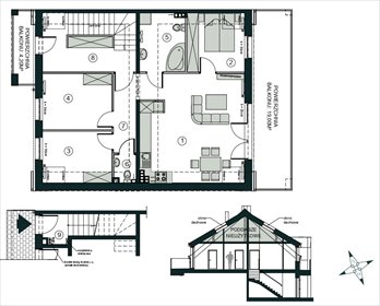 rzut mieszkanie na sprzedaż 73m2 mieszkanie Pogórze, Feliksa Dorsza