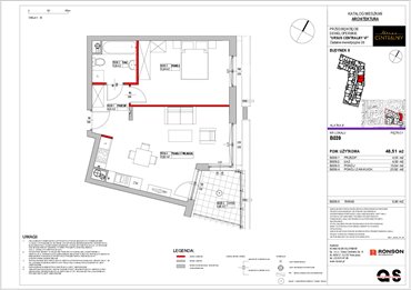 rzut mieszkanie na sprzedaż 49m2 mieszkanie Warszawa, Ursus, ul. Gierdziejewskiego 23
