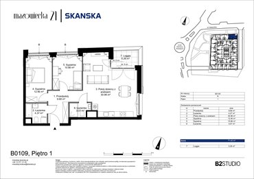 rzut mieszkanie na sprzedaż 71m2 mieszkanie Kraków, Krowodrza, ul. Mazowiecka 21
