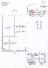 rzut mieszkanie na sprzedaż 48m2 mieszkanie Łódź, Polesie, Nowe Sady 85