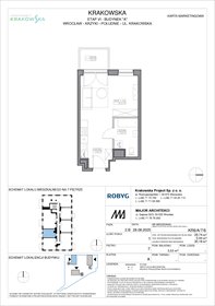 rzut mieszkanie na sprzedaż 30m2 mieszkanie Wrocław, Krzyki, Krakowska 112