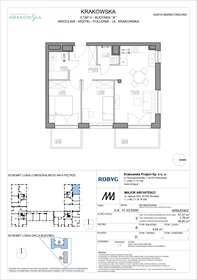 rzut mieszkanie na sprzedaż 57m2 mieszkanie Wrocław, Krzyki, Krakowska 112