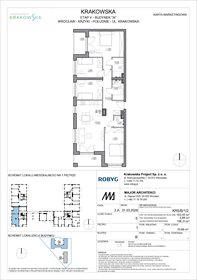 rzut mieszkanie na sprzedaż 103m2 mieszkanie Wrocław, Krzyki, Krakowska 112